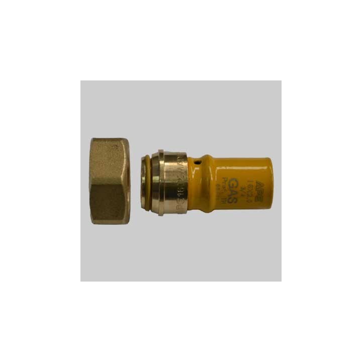 RACCORDO CON GIRELLO E O-RING PER COLLETTORI - 20 x 3/4