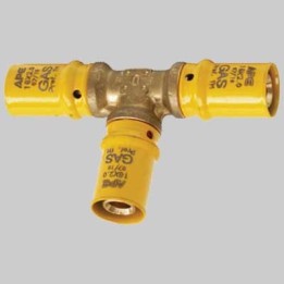 RACCORDO A PRESSARE A TEE UGUALE PER GAS - 20 x 20 x 20
