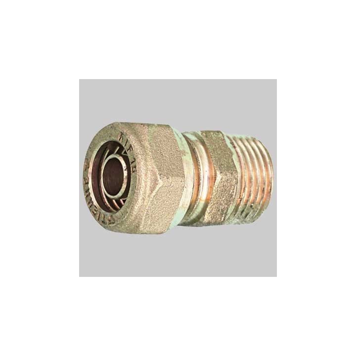 RACCORDO DIRITTO MASCHIO PER TUBO COBRA-PEX - 1/2 x 18 S. 2,5