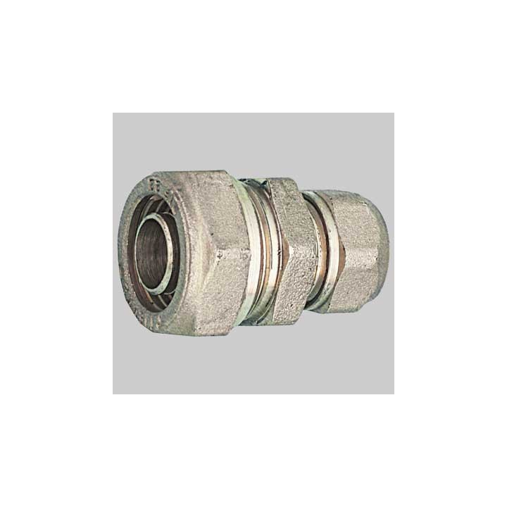 RACCORDO DIRITTO DOPPIO RIDOTTO PER TUBO COBRA-PEX - 22 x 18 S. 3 - S 2,5
