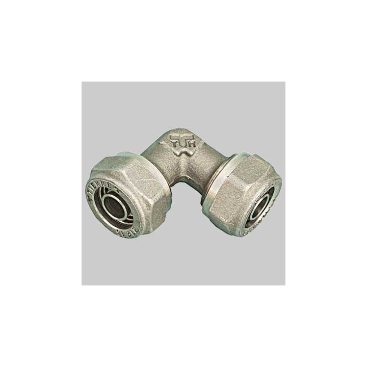 RACCORDO A GOMITO DOPPIO PER TUBO COBRA-PEX - 15 x 15 S. 2,5