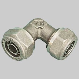 RACCORDO A GOMITO DOPPIO PER TUBO COBRA-PEX - 18 x 18 S. 2,5