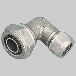 RACCORDO A GOMITO DOPPIO RIDOTTO PER TUBO COBRA-PEX - 22 x 15 S. 3 - S. 2,5