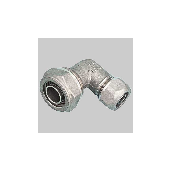 RACCORDO A GOMITO DOPPIO RIDOTTO PER TUBO COBRA-PEX - 22 x 15 S. 3 - S. 2,5