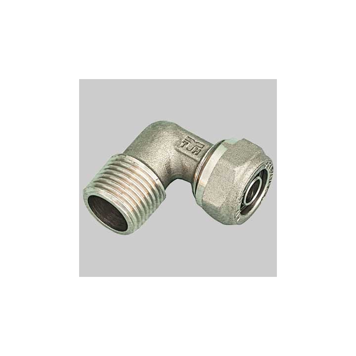 RACCORDO A GOMITO MASCHIO PER TUBO COBRA-PEX - 1/2 x 15 S. 2,5