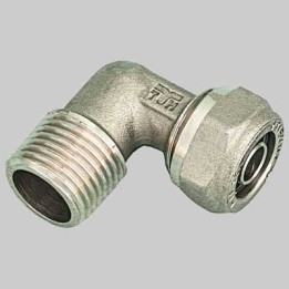 RACCORDO A GOMITO MASCHIO PER TUBO COBRA-PEX - 3/4 x 22 S. 3