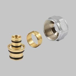 ADATTATORE CROMATO PER TUBO MULTISTRATO - 16x2,0 - 24x19