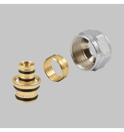 ADATTATORE CROMATO PER TUBO MULTISTRATO - 16x2,0 - 24x19