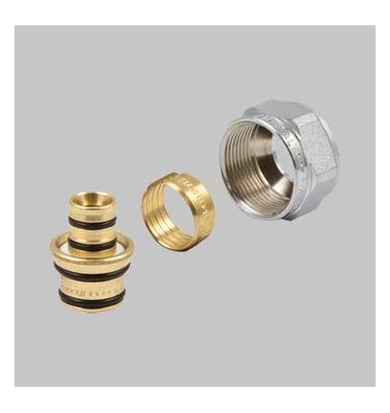 ADATTATORE CROMATO PER TUBO MULTISTRATO - 16x2,0 - 24x19