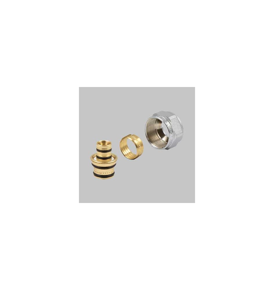 ADATTATORE CROMATO PER TUBO MULTISTRATO - 20x2,0 - 24x19