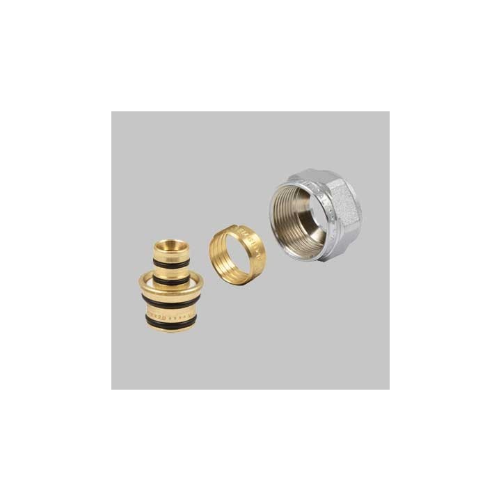 ADATTATORE CROMATO PER TUBO MULTISTRATO - 20x2,0 - 24x19