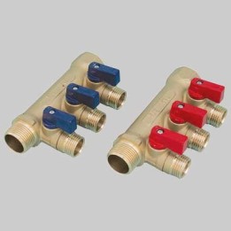 COLLETTORE NINO 3/4 TIEMME - 2 vie- 1/2x16 Leva Rossa