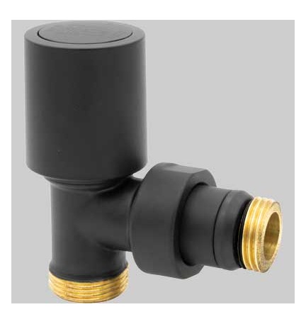 VALVOLA AIDA TERMOSTATICA A SQUADRA NERA - 3/8 - 24x1,5