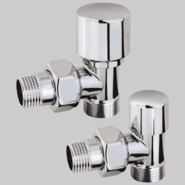 COPPIA VALVOLA E DETENTORE MINI ARREDA - Bianco 1/2 x 24 - 19