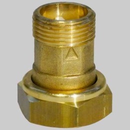 RACCORDO CON DADO GIREVOLE E VALVOLA DI NON RITORNO - M 3/4 - F 1"
