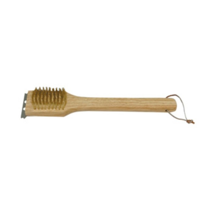 SPAZZOLA P/BARBECUE FILI OTTONE 30 CM