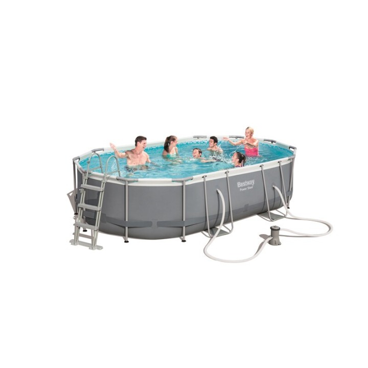 PISCINA POWER STEEL C/TELAIO E POMPA 488X305X107 56448