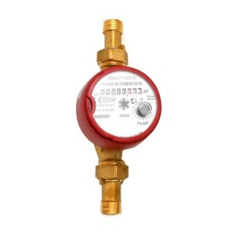 CONTATORE PER ACQUA CALDA 90° QUADRANTE ASCIUTTO Diam. 20 - 3/4" L. 130