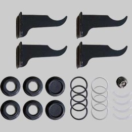 KIT PER RADIATORI COMPLETO DI MENSOLE BLACK COFFEE - 1"x 1/2