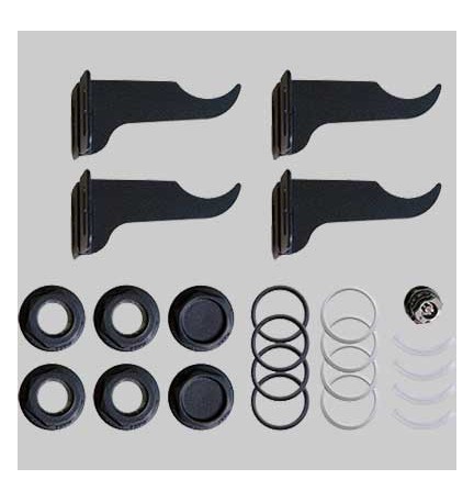 KIT PER RADIATORI COMPLETO DI MENSOLE BLACK COFFEE - 1"x 1/2