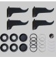 KIT PER RADIATORI COMPLETO DI MENSOLE BLACK COFFEE - 1"x 1/2