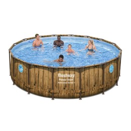 PISCINA POWER STEEL C/TELAIO E ACCES D 488X122 56725