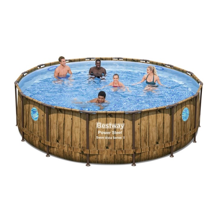 PISCINA POWER STEEL C/TELAIO E ACCES D 488X122 56725