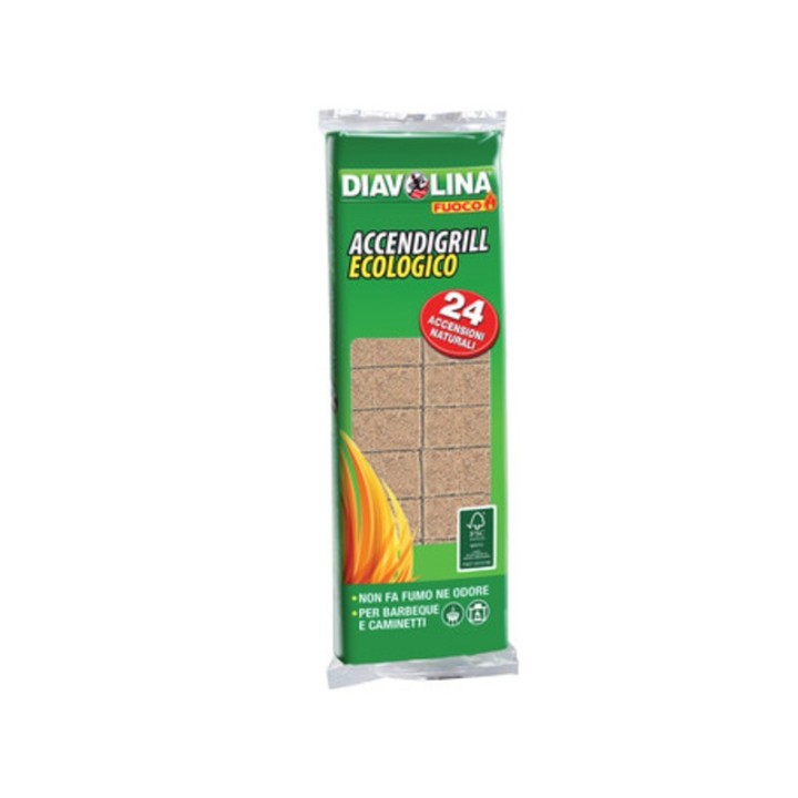 ACCENDIFUOCO 24 CUBI DIAVOLINA ECOLOGICO 15330