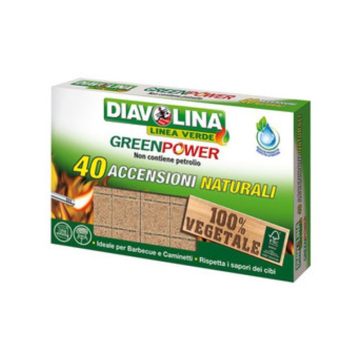 ACCENDIFUOCO 40 CUBI DIAVOLINA GREEN POWER 15341
