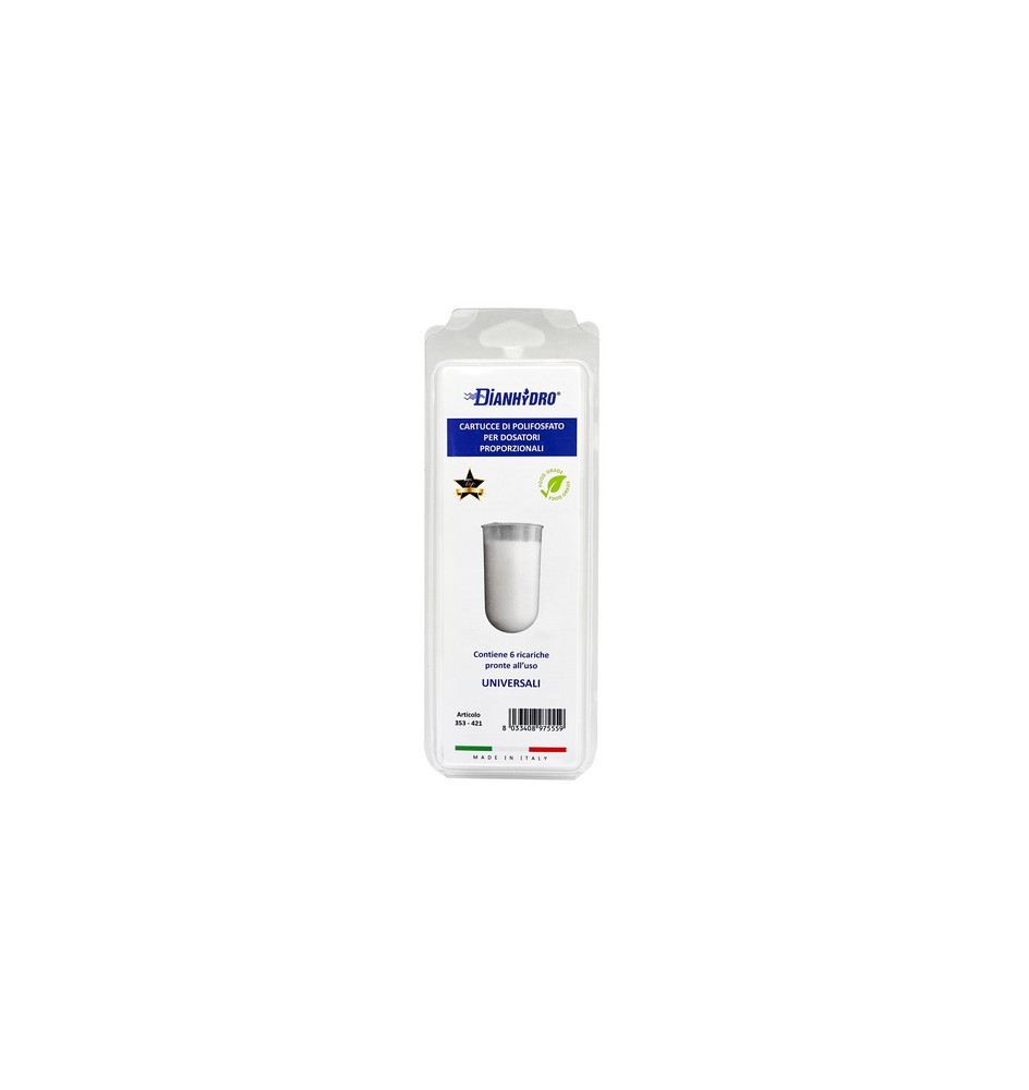6 PZ CARTUCCE DI POLIFOSFATO PER DOSATORI pz 6 da 80 g/cad