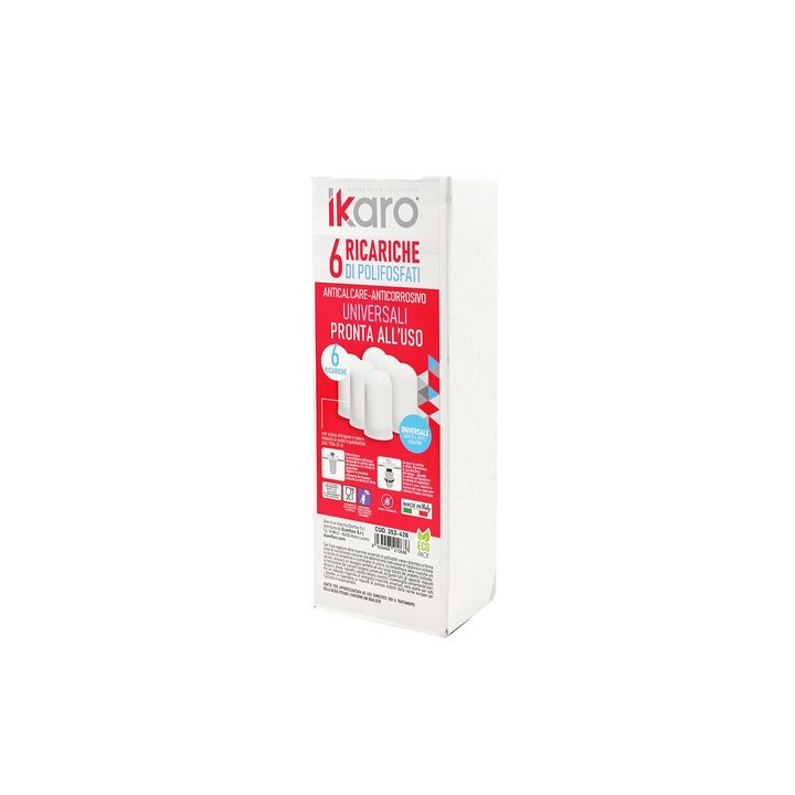 6 PZ CARTUCCE DI POLIFOSFATO IKARO PER DOSATORI conf. 6 pz
