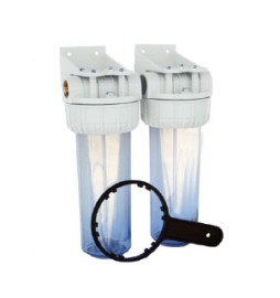 FILTRO PER ACQUA IN PLASTICA DUPLEX 10" - Att. 1"