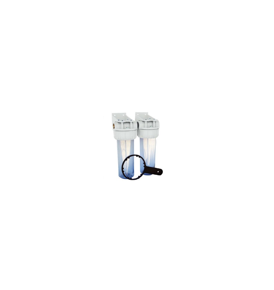 FILTRO PER ACQUA IN PLASTICA DUPLEX 10" - Att. 1"