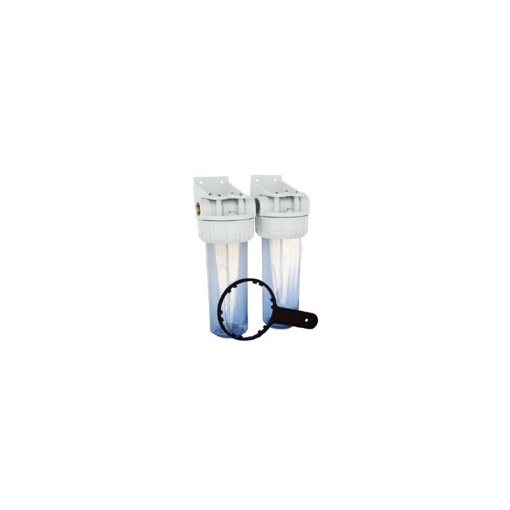 FILTRO PER ACQUA IN PLASTICA DUPLEX 10" - Att. 1"