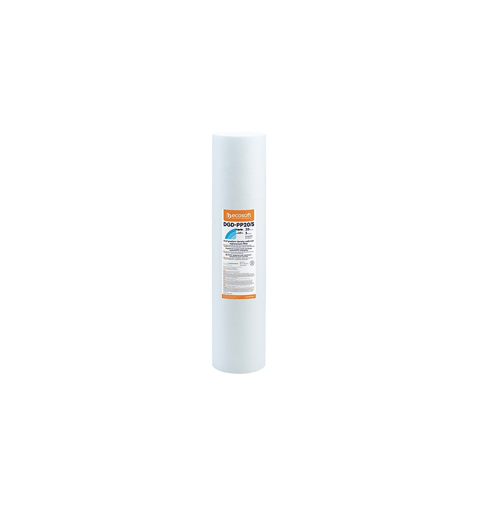 CARTUCCIA FILTRANTE DUAL PP 4,5" ECOSOFT H. 20" Micron 20+5
