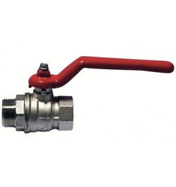 VALVOLA A SFERA MF CON LEVA ROSSA 3/8" (DN 10) 50 bar / 725 psi