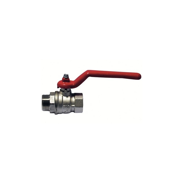 VALVOLA A SFERA MF CON LEVA ROSSA 3/8" (DN 10) 50 bar / 725 psi