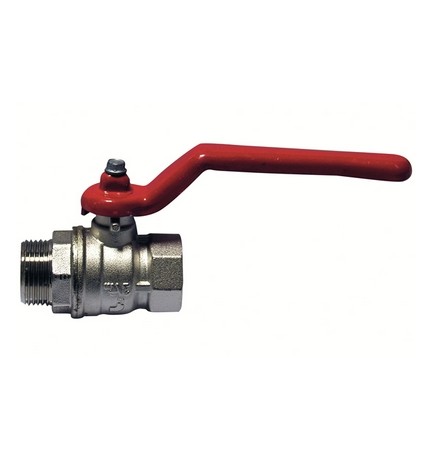 VALVOLA A SFERA MF CON LEVA ROSSA 1"1/4 (DN 32) 25 bar/ 362.5psi