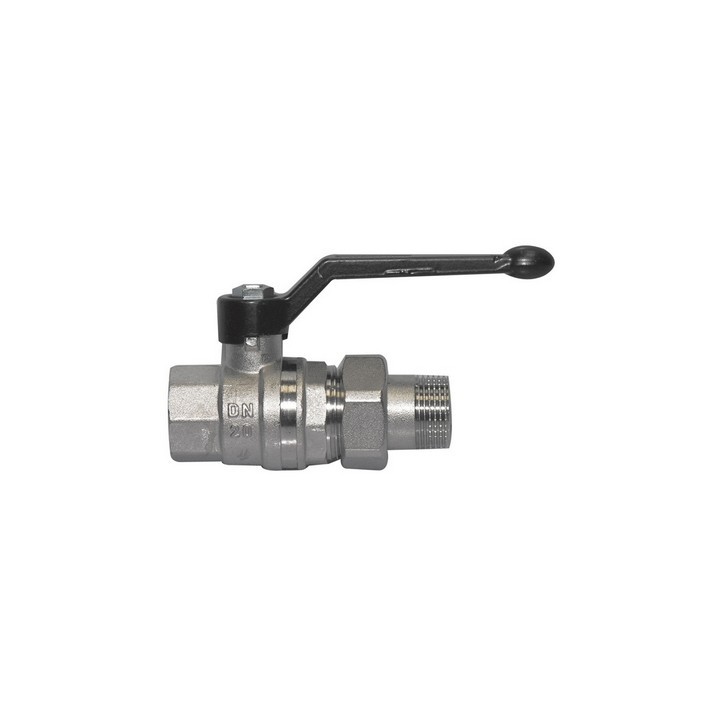 VALVOLA A SFERA PER COLLETTORE MF CON BOCCHETTONE E LEVA 1/2'' DN 15 PN 64