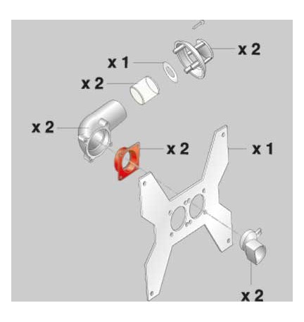 KIT SDOPPIATORE + STAFFA METALLO -