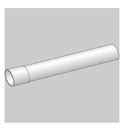 TUBO BICCHIERATO M/F - 1 mt - Ø 35 mm