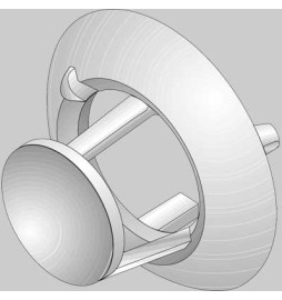 TERMINALE SINGOLO A PARETE - Ø 35 mm