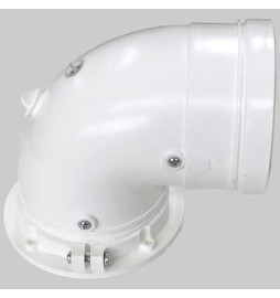 CURVA COASSIALE 90° FLANGIATA PER CONDENSAZIONE - 60 - 100