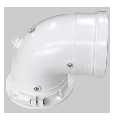 CURVA COASSIALE 90° FLANGIATA PER CONDENSAZIONE - 60 - 100