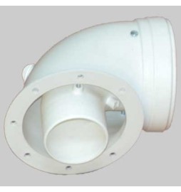 CURVA COASSIALE 90° PER TERMINALE - 60/100