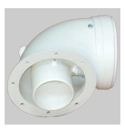 CURVA COASSIALE 90° PER TERMINALE - 60/100