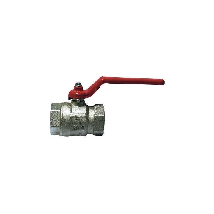 VALVOLA A SFERA FF C/LEVA ROSSA 1"1/4 (DN 32) 25 bar/362.5 psi