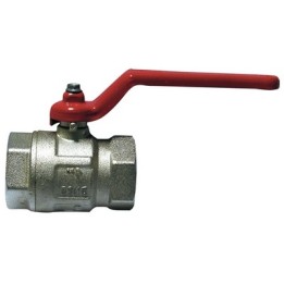 VALVOLA A SFERA FF C/LEVA ROSSA 2" (DN 50) 25 bar/362.5 psi