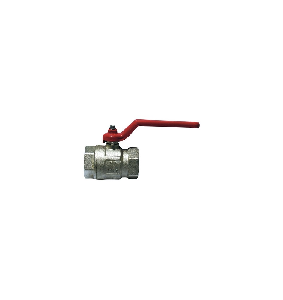 VALVOLA A SFERA FF C/LEVA ROSSA 2" (DN 50) 25 bar/362.5 psi
