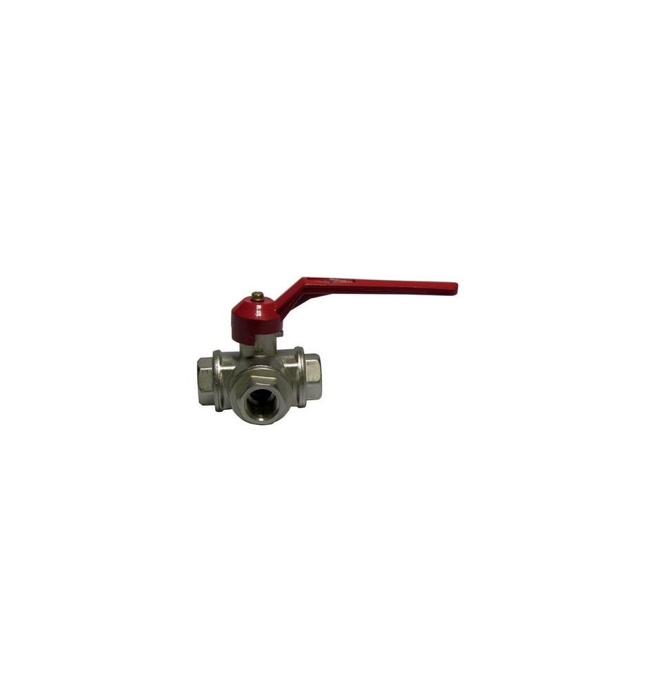 VALVOLA A SFERA A 3 VIE CON LEVA 1/2" (DN 15) 50 bar / 725 psi